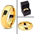 thumbnail image 4 of Tungsten Oklahoma Sooner State Band Ring 7mm Men Women Comfort Fit 18k Yellow Gold Dome Polished, 4 of 4