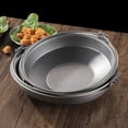 thumbnail image 6 of TISHITA Sukiyaki Nabe Pot Sukiyaki Pan with Handle Campfire Round Noodle Pot Rustproof No Lid Camping Pot Camping Hanging Cooking Pot 22cm Argent, 6 of 8