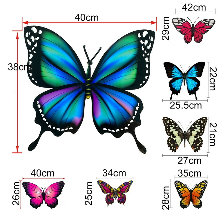 Travelwant Giant Butterfly Wall Stickers Decor,3D Large Butterflies Wall  Magnetism Decals Removable DIY Home Art Decorations