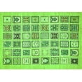 thumbnail image 1 of Ahgly Company Indoor Rectangle Abstract Green Modern Area Rugs, 2' x 4', 1 of 4