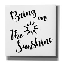 Epic Graffiti 'Sunshine Stencil Quote'  by Art Licensing Studio Canvas Wall Art, 26" x 26"