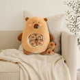 thumbnail image 5 of Adorable Capybara Toy Snack Pillow With 6 Mini Removable Stuffed Animals Soft Cuddly Cushion For Kids And Adults, 5 of 7