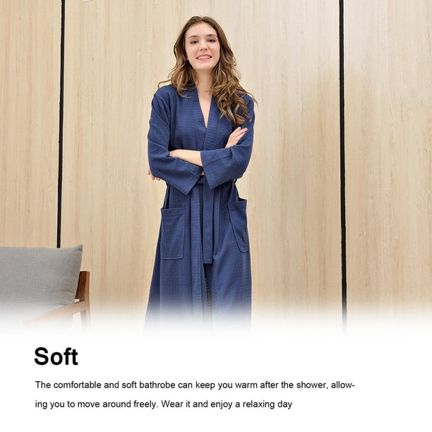 Baohd XL Taille Robe Tissu Respirant Cardigan Peignoir Haute Absorption d Eau Peignoirs Doux de Haute Qualit Unisexe L ger pour la Maison H tel Spa