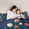 thumbnail image 5 of jejeloiu Boys Ball Game Twin Comforter Sets,Football Basketball Rugby Bedding Set For Boys Teens Reversible 2-Piece, 5 of 8