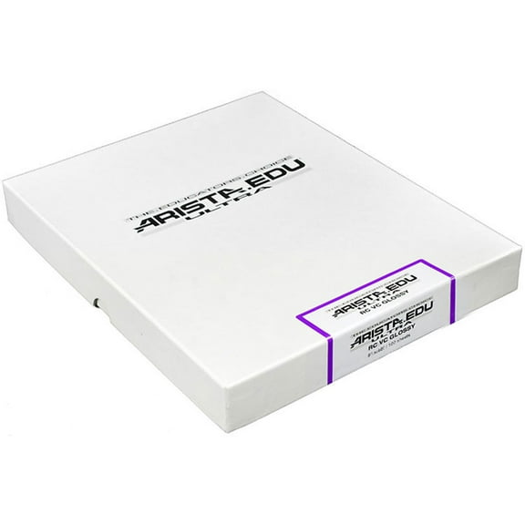 arista edu ultra vc rc black & white photographic paper, glossy 8x10, 100 sheets