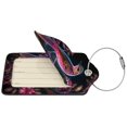 thumbnail image 4 of Rocae Glowing Leaf Bird for Leather Luggage Baggage Tags ID Label Privacy Cover ID Label with Stainless Steel Loop and Address Card, 4 of 5