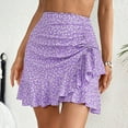 thumbnail image 3 of Perfectbot Women's Ruffle A-Line Mini Skirt - Floral Print Tiered Boho Flowy Summer Short Skirt, 3 of 6