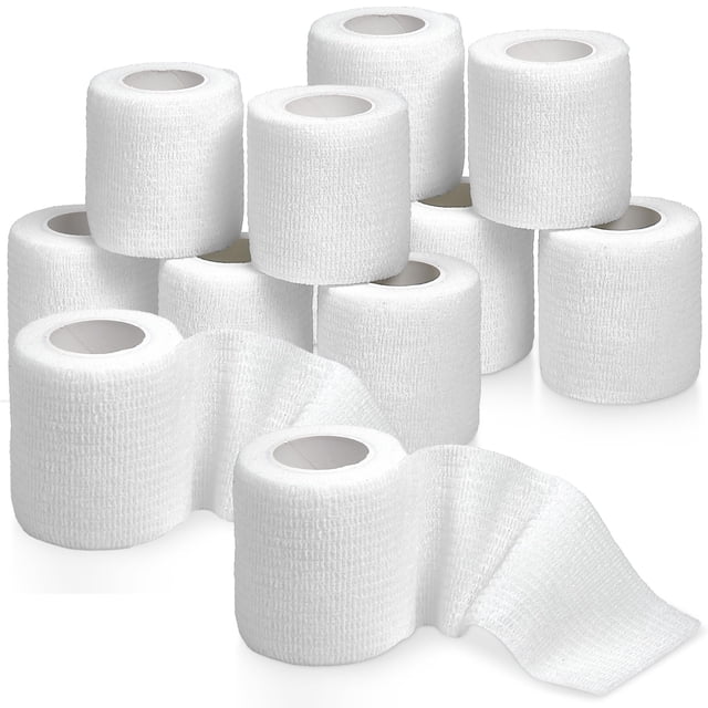 Cinta adhesiva autoadhesiva MedCA de 2 pulgadas x 5 yardas (paquete de 12)