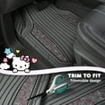 thumbnail image 4 of Hello Kitty 4pc Car Mats for Cars, Trucks, SUVs - Kawaii Rubber Floor Mats for Women & Men, Heavy Duty Non-Slip Front & Rear Mats, Cute Hello Kitty Accessories, Classic Gray with Pink Bows, 4 of 10