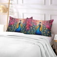 thumbnail image 7 of Coolnut A Colourful Peacock Plush Pillowcase, Luxury Soft King Pillow Case for Hair and Skin, Standard Size Pillow Covers with Zipper Closure, 21x54in Home Decor Gifts, 7 of 7