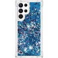 thumbnail image 3 of Slim Fit Phone Case for Samsung Galaxy S22 Ultra, Glitter Liquid Quicksand Effect Silicone Soft TPU Case with Camera Lens and Screen Protection for Galaxy S22 Ultra,LSWT Blue, 3 of 14