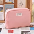 thumbnail image 1 of Cartuchera Estuche de lona para lápices Bolsa de cosméticos multicapa con cremallera de gran capacidad (rosa) Wdftyju Libre de BPA, 1 of 3