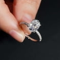 thumbnail image 5 of Cora jewellery 3CT Oval Moissanite Engagement Ring For Women, 14K White Gold, 5 of 6