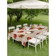 thumbnail image 3 of Cute Ladybugs Outdoor Tablecloth - 60x84 Inch Rectangle Dining Table Cover, Spring Botanical Leaves Vintage Waterproof Outdoor Table Cloth with Umbrella Hole & Zipper for Picnic/Patio/Party, 3 of 7