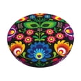 thumbnail image 1 of Balery Traditional Floral Polish Fundas de asiento para taburete de bar redondo de tela de terciopelo ajustables que protegen de arañazos y manchas para sillas de 14 a 17 pulgadas.-14 inch, 1 of 7