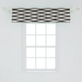 thumbnail image 2 of Ambesonne Abstract Valance Pack of 2, Wavy Monochrome Stripes, 54"X12", Dark Brown Eggshell, 2 of 4