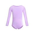 thumbnail image 3 of TSSOE Girls Kids Cotton Long Sleeves Ballet Dance Gymnastics Leotard with Chiffon Tied Skirt Outfit Set for Gymnastic Lavender, 3 of 7
