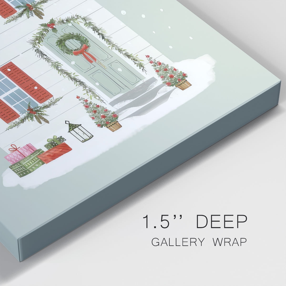 Festive Front Door IV- Gallery Wrapped Canvas