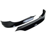 Ikon Motorsports Compatible with 09-12 BMW E90 3-Series Front Bumper Lip Splitter 2PCS Painted Jet Black PP