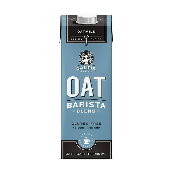 Califia Farms Oat Milk, Original Barista Blend, Shelf Stable, Non Dairy Milk, Creamer, Vegan, Plant Based, Gluten Free, Non GMO, 32 Fl Oz (Pack of 3)