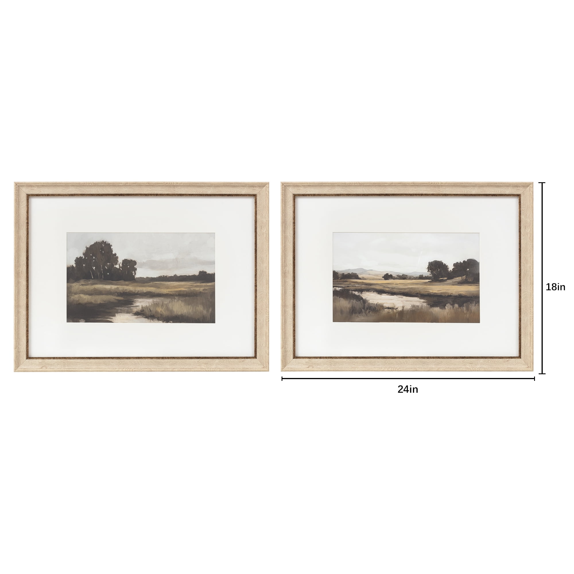 My Texas House Valley Marshland 24x18 Framed Wall Art