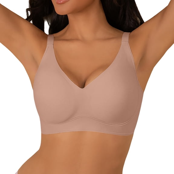 WAYUTE Womens Bras Seamless Jelly Strap Support Bra for Wireless Bralette Breathable Lightweight Comfort Push up T Shirt Underwear