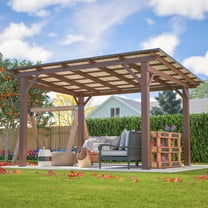 LZBEITEM 13'x10' Hardtop Grill Gazebo, Outdoor BBQ Gazebo Canopy Tent with Galvanized Steel Roof for Lawn, Garden, Deck