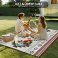 thumbnail image 5 of Fsddascl Boho Southwest Outdoor Rug for Patio/Deck/Porch, Non-Slip Large Area Rug 6 x 9 Ft, Bohemian Country Geometric Motifs Indoor Outdoor Rugs Washable Area Rugs, Reversible Camping Rug Carpet, 5 of 5