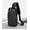 black, variant on Travel Sling Bag Waterproof Crossbody Bag with Combination Lock Anti-Theft PU Leather Chest Bag with USB Charging Hole Shoulder Backpack Motorcycle Bags