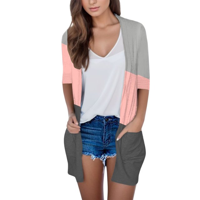 Long Sleeve Cardigan For Women Fall Open Front Cardigan With Pockets Casual Duster Lightweight Cardigan Sweater