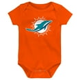 thumbnail image 3 of Newborn & Infant Miami Dolphins Team Starter 3-Pack Bodysuit Set, 3 of 4