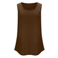 thumbnail image 5 of qucoqpe Womens Crew Neck Tank Tops Summer Tops Casual Sleeveless Camisole Fashion Solid Color T-shirts Loose Comfy Blouse, 5 of 8