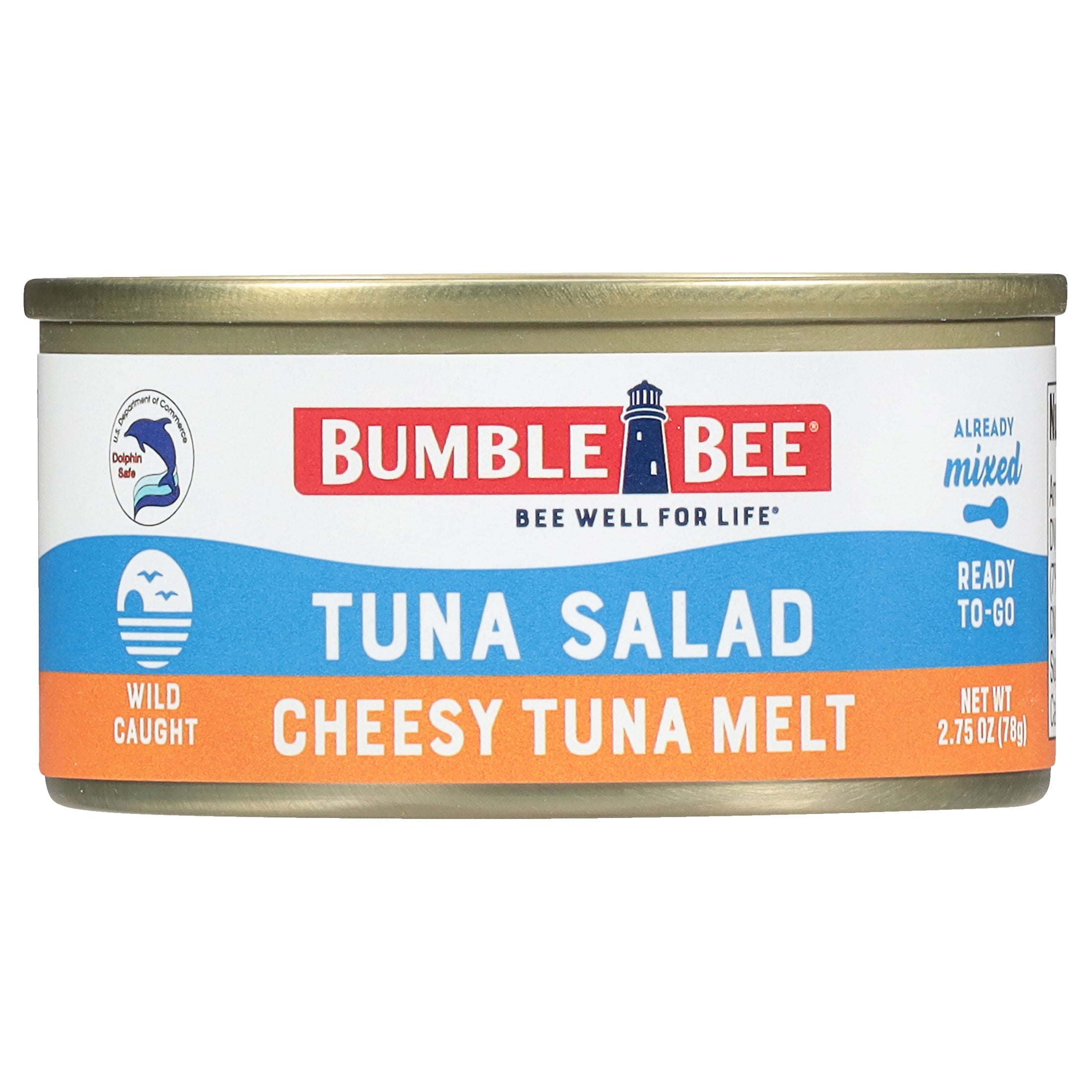 (12 pack) Bumble Bee Snack on The Run Cheesy Tuna Melt with Crackers Kit, 9g Protein Per Serving, Ready to Eat, Spoon Included, Shelf Stable Box, 3.35 oz