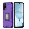thumbnail image 4 of For TCL 40 XL Tough Metallic Hybrid Ring Kicstand + Screen Protector, Military Grade Heavy Duty TPU Shockproof Rugged Cover ,Xpm Phone Case [ Purple ], 4 of 5