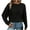 Black, variant on Utoimkio Women's Long Sleeve Tops 2025 Solid Color Shirt Drop Shoulder Boat Neck Tops Loose Fit Casual Blouses for Women