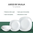 thumbnail image 3 of Vajilla 12 Pzas Moderna Opal Cuadrada 4 personas Colorhome, 3 of 7