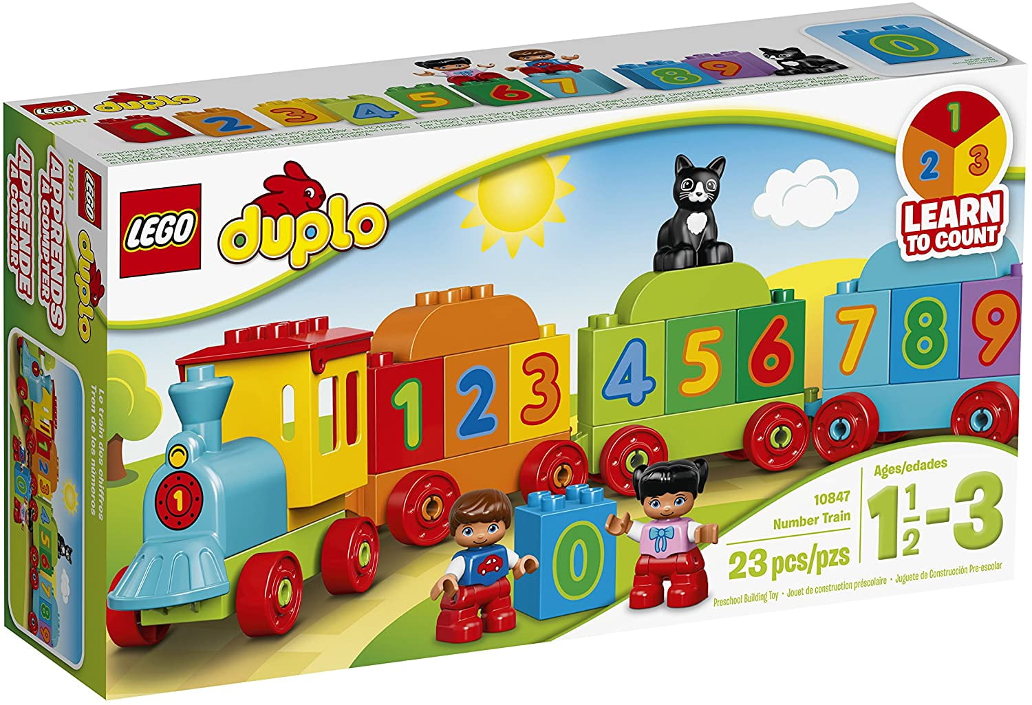 LEGO DUPLO My First Number Train 10847 Learning and Counting Train Set  Building Kit and Educational Toy for 2-5 Year Olds (23 Pieces)