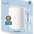 thumbnail image 5 of Hyoola 3 x 4 White Unscented European Made Pillar Candles, Dripless Paraffin Wax with Smokeless Cotton Wicks, 6-Pack, 5 of 5