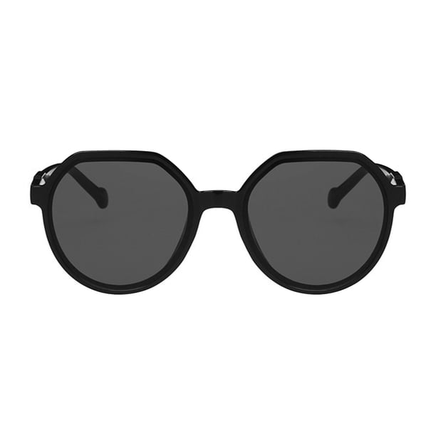 Sonducket 1 pieza de gafas de sol redondas unisex para mujer, productos clásicos de tendencia vintage, gafas circulares transparentes de leopardo, gafas Lentes Negro