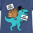 thumbnail image 3 of Instant Message - Eat Pizza Turkey Dino - Toddler & Youth Girls Short Sleeve Graphic T-Shirt, 3 of 6