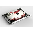 thumbnail image 2 of Ambesonne Ethnic Pillow Sham 2 Pack, Ornate Folkloric Graphic, 30"x20", Beige Black Red, 2 of 3