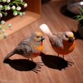 thumbnail image 1 of 2 uds artesanías pastorales de resina decoraciones pájaro de imitación jardín Animal Robin adornos jardinería figuras de pájaros Decoración, 1 of 2
