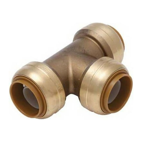 SharkBite Max UR370A Push-Fit Pipe Tee, Lead Free, 3/4 In. - Quantity 12