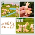 thumbnail image 2 of 10 adornos de jardín en miniatura con forma de conejo, micropaisajismo., 2 of 5
