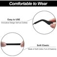 thumbnail image 3 of Anti-Slip Glasses Temple Cushions Eyeglasses Temple Tips Sleeve Cotton Glasses Black 2, 3 of 5