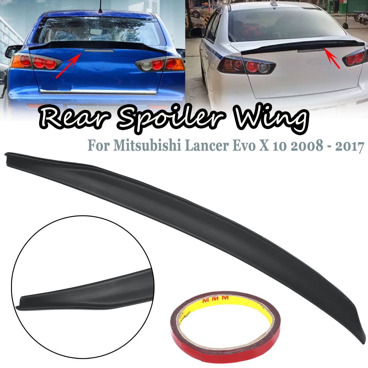 Car Rear Spoiler Wing Plate ABS 