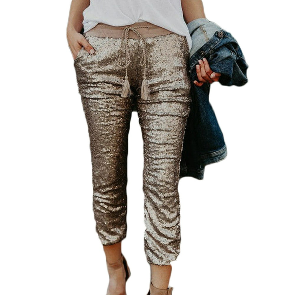 glitter thermal leggings