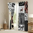 thumbnail image 3 of Hunting Deer Boys Blackout Curtains, Retro Rustic Farmhouse Curtains & Drapes For Kids Teens Adult Bedroom Decor, Bear Adventure Curtains Western Cowboy Window Treatments 52"Wx84"L 2 Panels, 3 of 5