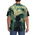 thumbnail image 3 of Naloa Eyes Watching In The Dark Men's Loose Fit Cuban Collar Short-Sleeve Shirt, Hawaiian Shirts, Mens Shirts Casual for Everyday Wear Outings-3X-Large, 3 of 5