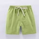 thumbnail image 5 of Odeerbi 2-13 Años Para Niños Niñas 2 Pcs Summer Cotton Linen Shorts Entrenamiento de Deportes Deportivos Atletismo Shorts Sólidos de Color Sólido, 5 of 8